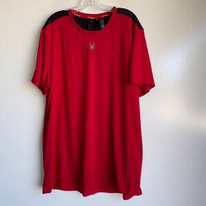 SPYDER Active Short Sleeve Shirt Men's XXL Red
